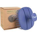 Tangols Triple-Fold Elastic Hair Shampoo Brush in Blue