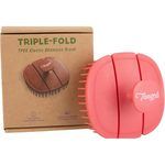 Tangols Triple-Fold Elastic Hair Shampoo Brush in Red