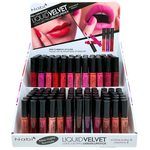Nabi Liquid Velvet Lipstick with Shea Butter and Vitamin E in Assorted Colors in Display