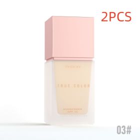 MATTE SUNSCREEN LIQUID FOUNDATION SPF 30 (Option: 03color 2PCS)