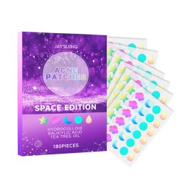 Space Edition Acne Patches, 180 Pcs Hydrocolloid Pimple Patches With Salicylic Acid & Tea Tree Oil, Cute Star Moon Shape Spot Stickers For Face B (Option: 1box)