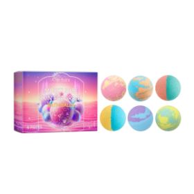 6 Pcs Bath Bombs Gift Set, Natural Essential Oil Bath Fizzies For Relaxing Spa Bath (Option: 1box)
