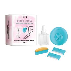 3in1 Women Shaving Razor, Portable Ladies Multifunctional Shaver With Moisturizing Soap & Spray Bottle, Travel Friendly Body Hair Remover For Leg (Option: 1box)